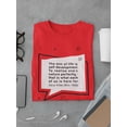 thumbnail image 3 of Oscar Wilde Quote Aim Of Life T-Shirt Men -Image by Shutterstock, Male Large, 3 of 4