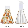 thumbnail image 4 of SKYSONIC Kitchen Towels with Hanging Loop, Colorful Pumpkins Autumn Leaves On Wooden Dish Towels for Kitchen, Absorbent Kitchen Hand Towels 2 Piece Sets, 12"x17", 4 of 6