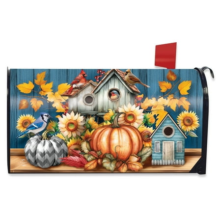 Briarwood Lane Fall Feathered Friends Mailbox Cover