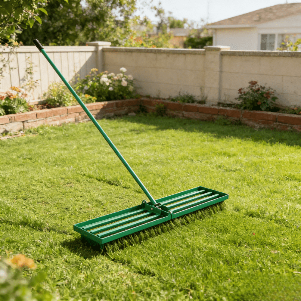 Lawn Leveling Rake 36In Heavy Duty Iron Landscape Grading Tool With 75In Long Handle 180 Degree Adjustable Angle Yard Ground Leveler Topsoil Spreaders Sod Prep Dirt Smoothing Outdoor Pro Use Kit