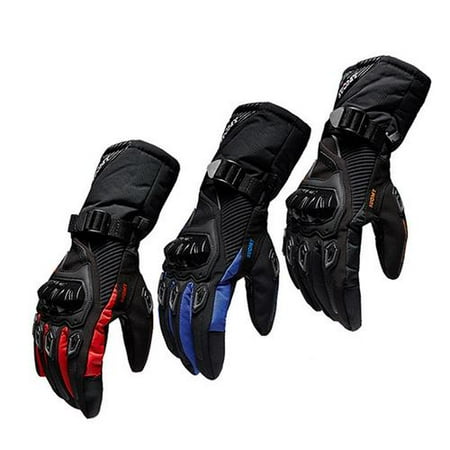 Street Riding Gloves - Winter Motorcycle Gloves Waterproof And Warm Four Seasons Riding Motorcycle Rider Anti-Fall Cross-Country Gloves