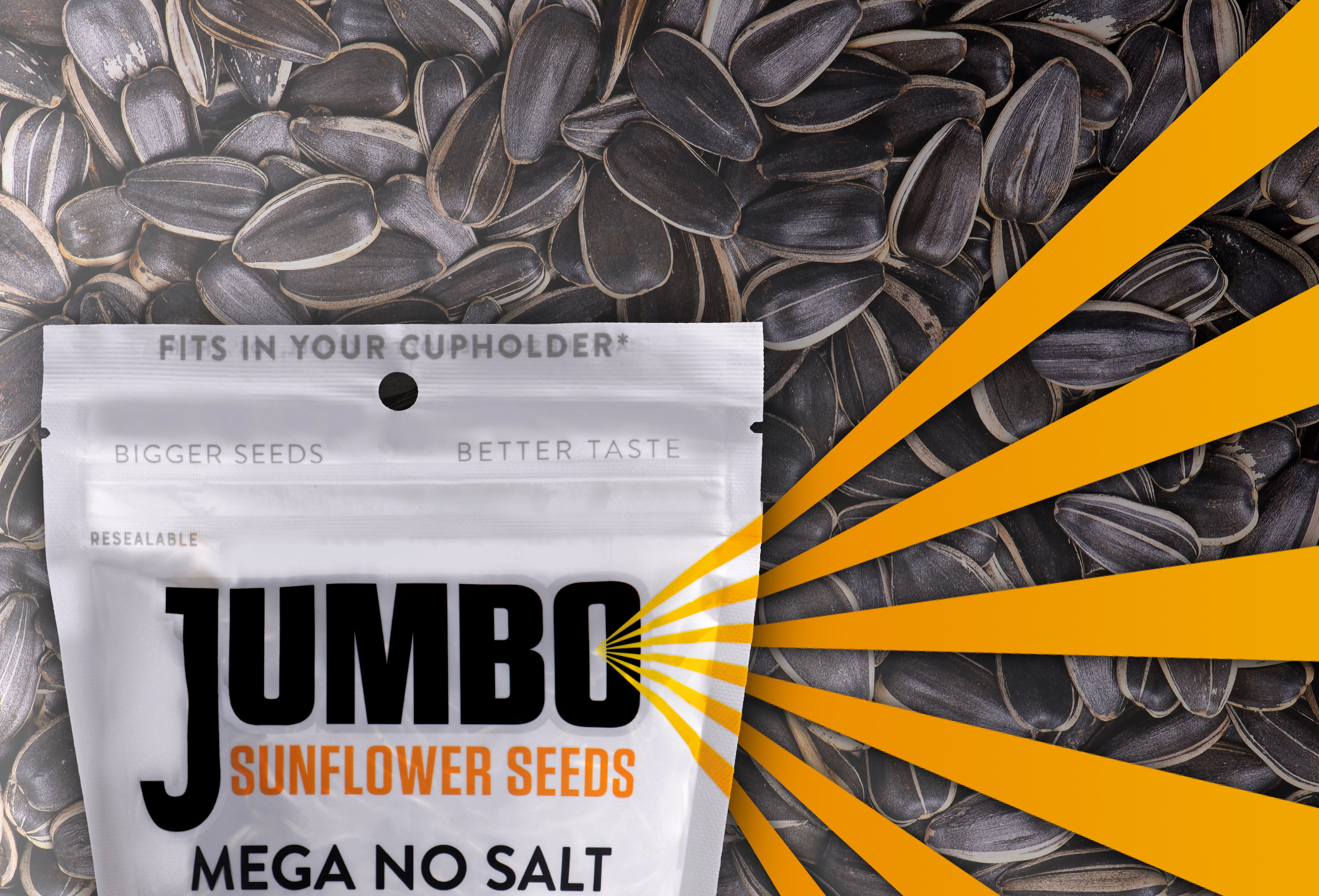JUMBO SUNFLOWER SEEDS, Mega No Salt, 5.5-Ounce (Pack of 12)