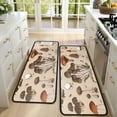 thumbnail image 4 of Kitchen Rugs Sets Of 2,Brown Mushroom Specimen Beige Pattern Anti Fatigue Kitchen Mat Rugs Non Slip Washable,Decorative Kitchen Floor Mats for Kitchen,Sink,Laundry,17"x47"+17"x47", 4 of 5