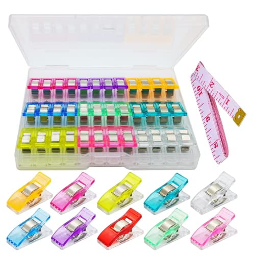 Sewing Clips for Fabric,Pack of 40,Wonder Mini Clamps,Quilting Clips,Multi-Color Crafting Tools for Fabric Sewing Binding Crafting.