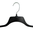 thumbnail image 6 of Hanger Central 25 Pack Recycled Black Heavy Duty Plastic Shirt Blouse Garment Hangers with Polished Metal Swivel Hooks, 17 inch, 6 of 7