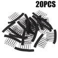 thumbnail image 3 of FUEENIRVA 20Ud Peines Para Peluca Negro Con De Para Fijar Y Decorar Seguridad, 3 of 6