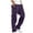 Purple, variant on Men's Casual Cargo Pants Drawstring Ankle Cuffs Work Pants Elastic Waist Baggy Sweatpants Loose Fit Straight Leg Athletic Trousers with Multi Pocket Purple S