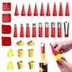thumbnail image 4 of Kit de boquillas de calafateo de acero inoxidable | Juego de 30 piezas con 18 boquillas, 6 bases, 2 codos y 4 raspadores | Para pistolas de sellado, vidrio y pegamento estructural, 4 of 9