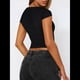 thumbnail image 5 of Camisetas Sin Mangas para Mujer, de Verano, con Cuello en V, para Salir, con Encaje Fruncido, Camisetas Casuales de Moda. Negro L, 5 of 6