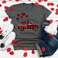thumbnail image 1 of Blouse d'Été Grande Taille à Manches Courtes pour Femmes Grande Taille Manches Courtes Imprimé 3D Amour Col Rond Hauts Tee T-Shirt Blouse Col en V T-Shirt Femmes en Liquidation, 1 of 7