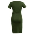 thumbnail image 2 of Short Sleeve Summer Maternity Dress for Woman Ruched Pregnancy Clothes, 2 of 6