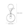 thumbnail image 2 of WEUVEB 10Ud Anillos Para Llaveros De Metal Resistentes Y Ligeros Color Plata Para Manualidades, 2 of 8
