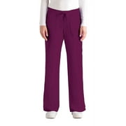 Grey's Anatomy Womens 4245 Scrub Pant with Elastic Back-Wine-S