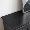 thumbnail image 6 of Black 6-Drawer Dresser for Bedroom / Rustic Oak Grain Top / Effortless Drawer Movement, 6 of 7