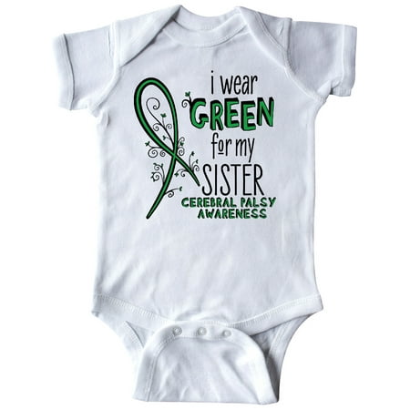 

Inktastic I Wear Green for my Sister- Cerebral Palsy awareness Gift Baby Boy or Baby Girl Bodysuit