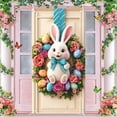 thumbnail image 4 of ddioayh Easter Door Cover for Outdoor Party Decoration Photo Prop Holiday Celebration Bunny Design Horizontal Door Curtain 1-Pack Easy Install, 4 of 6