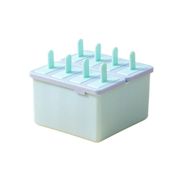Billuyoard Máquina para hacer hielo, crema, utensilio de cocina, herramienta de moldeo, accesorio DIY, 8 rejillas, antiadherente, lavable, para Cocina y Comedor 8 Rejillas/Verde-morado