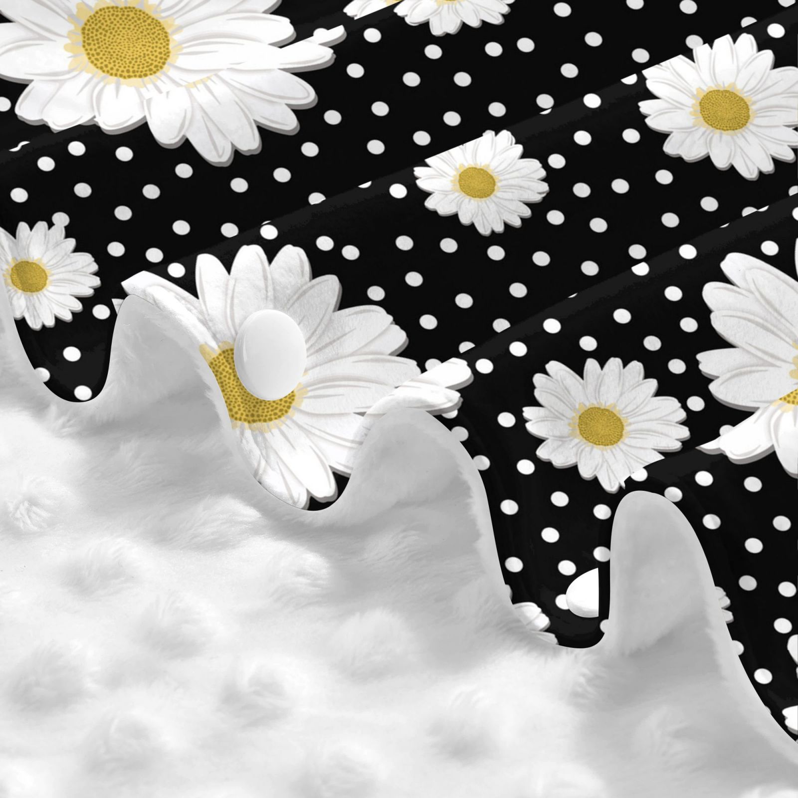 Car Seat Cover Baby - daisy flowers dotted black Breathable Infant Car Seat Cover for Baby Carseat, Lightweight Comfort Baby Essentials Must Haves Newborn Stuff for Girl Boy
