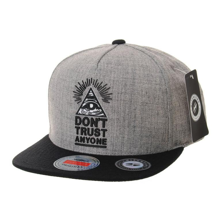 WITHMOONS Snapback Hat Illuminati Patch Hip Hop Baseball Cap