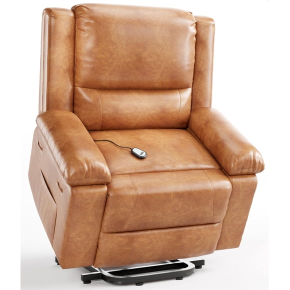 Electric Lift Recliner Chair with Massage and Heat, 8-Point Vibration Massage Chairs, PU Leather Power Lift Recliner Chair for Elderly, Heavy Duty Lift Chairs for Seniors and Mobility Impaired