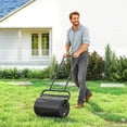thumbnail image 2 of Outsunny 20" Push/Tow Behind Lawn Roller, 11 Gal Water/136 Lb Sand, Black, 2 of 10