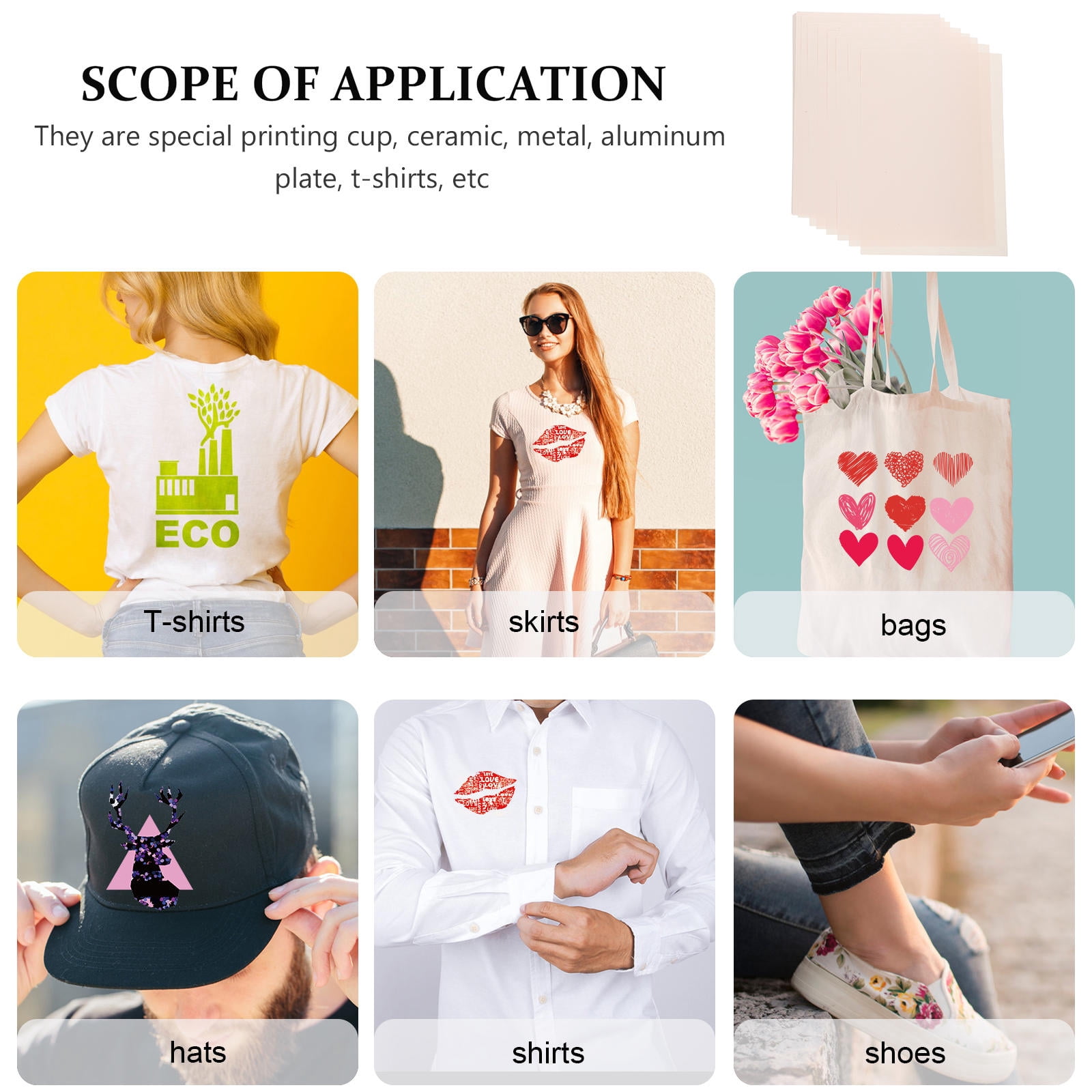 NUOLUX A4 Sublimation Sheets 100Pcs Sublimation Transfer Papers For Diy Projects