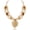 NK_10811_Brown, variant on Bocar Heart Pendant Necklace for Women Trendy Retro Layered Statement Necklace Unique Jewelry Gift (NK-10811)