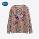 thumbnail image 3 of Sudadera de manga larga con cuello redondo ajustada con estampado navideño de Mickey Mouse y Minnie de Disney Otoño 2024 nueva moda informal, 3 of 5