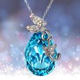 thumbnail image 4 of Femmes Artistiques Collier Incrusté Fine Goutte d'Eau Pendentif pour la Fête, 4 of 8