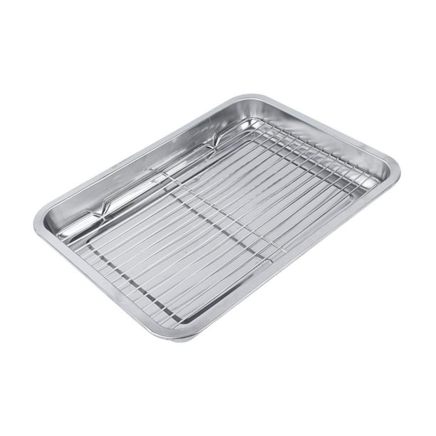 Bandeja para hornear con rejilla Bandeja para servir con rejilla para enfriar Bandeja para galletas reutilizable para 36CMX27CMX48cm