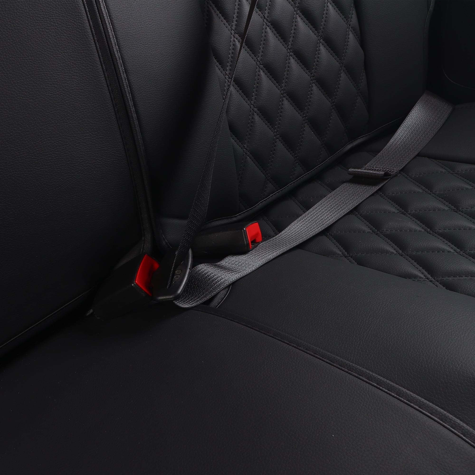 JOJOBAY Car Seat Covers for Dodge Ram,Fit 2009-2026 1500/2500/3500 HD Pick-up Truck,Crew,Regular,Quad,Mega Cab,Waterproof Synthetic Leather Seat Covers(Rear Seat Cover,Black)