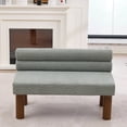 thumbnail image 1 of Oversized Modern Minimalist Bench, Armless Design, Wooden Frame, Ideal For Dining Room/bedroom/entryway,Green, 1 of 12