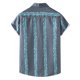 thumbnail image 2 of Camisas De Franela Para Hombre Camiseta de verano para hombre, camiseta hawaiana con estampado de bolsillo en la playa, camiseta informal de manga corta a la (Navy, XL), 2 of 5