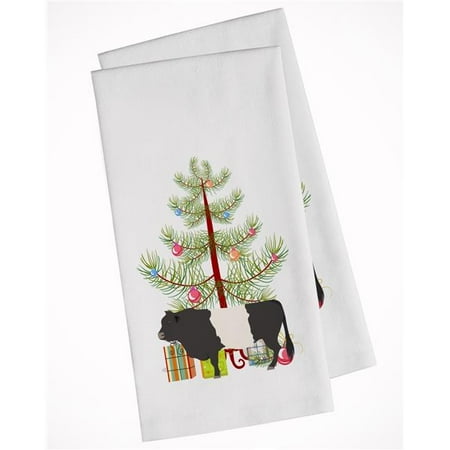 

Belted Galloway Cow Christmas White Kitchen Towel - Set of 2