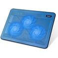 thumbnail image 1 of HV-F2056 15.6"-17" Laptop Cooler Cooling Pad - Slim Portable USB Powered (3 Fans), Black/Blue, 1 of 9