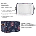 thumbnail image 2 of Yayeee 2 Pack Canvas Storage Basket with Handles for Shelves Fabric Bins Closet Organizer, Red and Blue Fireworks Pattern, 2 of 8