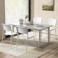 thumbnail image 2 of Costway Modern Dining Chairs Set of 4 with Tilted Backrest & Sturdy Metal Legs Plastic White, 2 of 10