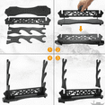 thumbnail image 5 of Sword Stand Three-Tier Sword Holder, Desktop Samurai Sword Katana Gladiator Assembly Base Sword Rack for Display, Black, 5 of 5