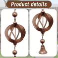 thumbnail image 3 of Rain Chain Circular Wind Chime Rain Chain for Gutter Decorative Rainwater Collection Chain with Bells, 3 of 5