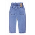 thumbnail image 2 of KIDSCOOL Baby Denim Jeans Unisex Toddler Ribbed Elastic Waist Pants,Light Blue,12-18 Months, 2 of 6