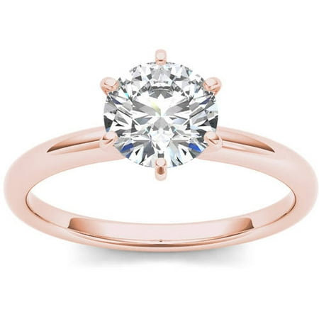 1 Carat T.W. Diamond Six-Prong Solitaire 14kt Rose Gold Engagement Ring