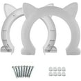 thumbnail image 3 of Porte pour Chat d'Intérieur Porte pour Animaux de Compagnie Chatons et Chatons Porte pour Chat (Blanc), 3 of 7
