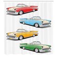 thumbnail image 3 of Ambesonne Colorful Shower Curtain, Roadsters Old Vintage, 69"Wx84"L, Multicolor, 3 of 3