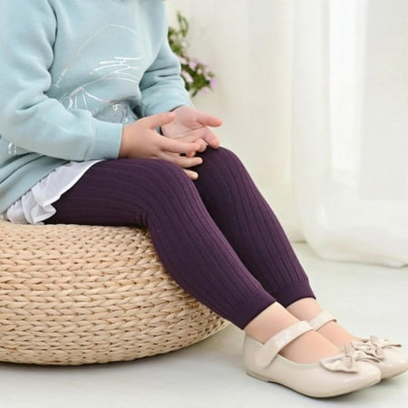

Toddler Baby Basic Ribbed Sweater Leggings Infant Kids Footless Tights Little Girls Dress Bottom Top Pants