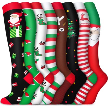 DNAKEN (8 pairs) Compression Socks for Women & Men Circulationis Best Support for Athletic Running,Hiking,Nursing compression socks women compression socks for women plus size