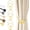 Golden, variant on Magnetic Curtain Tiebacks 4 Pack, Nickel-plated Metal and Polyester, Black