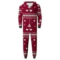 thumbnail image 3 of SwiftWear Matching Family Pajamas Christmas Onesie Zipper Jumpsuit Soft PJs Cute One Piece Xmas Tree Printed Sleepwear, 3 of 6