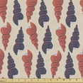 thumbnail image 1 of Underwater Upholstery Fabric by the Yard, Spiral Seashells Motif Marine Life Creatures Ocean Pastel Tones, Decorative Fabric for DIY and Home Accents, Pale Tan Plum Dark Salmon by Ambesonne, 1 of 5