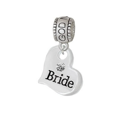 Large Bride Heart - God Mother Charm Bead