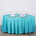 thumbnail image 5 of BalsaCircle 120" Turquoise Round Polyester Tablecloth Wedding Table Linens, 5 of 7